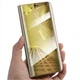 Чехол Mirror для Xiaomi Mi 8 Lite книжка зеркальный Clear View Gold - изображение 2