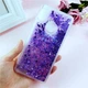Чехол Glitter для Xiaomi Redmi Note 5 / Note 5 Pro Global Бампер жидкий блеск фиолетовый - изображение 3