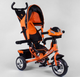 Дитячий триколісний велосипед Best Trike 6588-30-108 музична панель ремені безпеки Помаранчевий з чорним - зображення 4