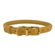 Ошейник для Собак Круглый Кожаный BronzeDog Premium Crazy Горчичный 7 мм 23-33 см (00228) - изображение 2