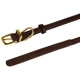 Ошейник для Собак Круглый Кожаный BronzeDog Premium Crazy Темно-Коричневый 9 мм 30-40 см (00236) - изображение 4