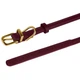 Ошейник для Собак Круглый Кожаный BronzeDog Premium Crazy Бордовый 9 мм 30-40 см (002317) - изображение 4