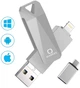 Флеш пам'ять QARFEE 4 in 1 USB 64 GB, USB 3.0/Micro USB/Type-C/Lightning - зображення 2