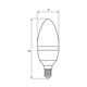 Світлодіодна лампа (LED) Eurolamp 6W Е14 3000K (LED-CL-06143(T)dim) - зображення 2