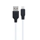 USB Hoco X21 Plus Silicone Lightning 0.25m Цвет Чёрно-Белый - изображение 1