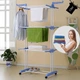 Сушка для белья складная Garment Rack Универсальная Напольная Раскладная Вертикальная на 3 яруса с колёсами - изображение 1
