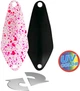 Блесна Rapture Area Spoon Prism 32 мм 3 г Белая с розовыми брызгами + черный (UV краска) CPUV (188-08-081) - изображение 2