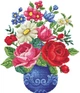 Набор для вышивания крестом со схемой на канве 39х44 Цветы в вазе Joy Sunday H376 - изображение 1
