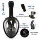 Маска для снорклинга Seagard Easybreath-II полнолицевая для дайвинга с креплением для камеры L / XL (SUN1013) - изображение 6