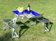 Алюминиевый стол для пикника раскладной с 4 стульями Folding Table 85х67х67 см (Синий) - изображение 10