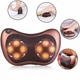 Подушка массажная Massage Pillow с инфракрасным подогревом для дома и автомобиля Brown - изображение 3