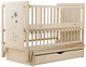 Кровать Babyroom Медвежонок M-03 маятник, ящик, откидной бок бук слоновая кость - изображение 3