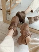 Кроссовки на меху с массивной подошвой ROMASHKA песочный - изображение 4