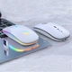 Мышь беспроводная SKY (A2) White, аккумулятор, RGB - изображение 2