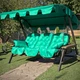 Качели садовые Metproekt Texas Luxe + матрац водоотталкивающий зеленый, пятиместные, раскладные. - изображение 1