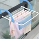 Подвесная сушилка Fold Clothes Shelf Голубая Съёмная навесная для обуви одежды белья на батарею - изображение 4