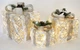 Декоративна композиція - 3 коробки 15х20см, 20х25см, 25х30см із LED-підсвічуванням, білий з бежевими бантами BonaDi - зображення 2