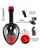 Маска для дайвинга полупрофессиональная Seagard Easybreath II Generation Black-red S\M полнолицевая с креплением для камеры - изображение 3