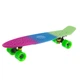 Скейт пенни борд Penny Fish Skateboards RUBBER SOFT 412-1 22" Purple-Blue-Green, зеленые колеса - изображение 2