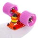 Скейт пенни борд Penny Fish Skateboards RUBBER SOFT TWIN 410-1 22" Grey-White, лиловые колеса - изображение 4