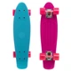 Скейт пенни борд Penny My Go Fish Skateboards RUBBER SOFT TWIN 410-4 22" Blue-Pink, розовые колеса - изображение 1