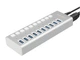 USB-хаб Acasis P10 на 10 портов USB 3.0 с дополнительным питанием Серебристый (1008-243-01) - изображение 2