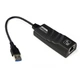 Перехідник мережевий Lucom USB3.0 A-RJ45 GigaLAN M/F 0.1m PC/MAC чорний(62.09.8072) - зображення 1