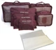 Набор дорожных органайзеров Laundry Pouch Travel 6 шт бордовый - изображение 2