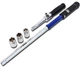 Ключ динамометрический S&R 1/2" 70-170 Нм 490 мм + головки 17,19,21 мм, 230 мм рукоятка с квадратом 1/2", крестовый (465012170) - изображение 2