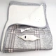 Электропростынь электро грелка электрическая простынь одеяло electric blanket150*160 см 120 Вт клетчатая серая - изображение 3