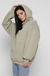 Женский худи oversize на флисе 38734 G&M xp-2759 M Размер цвет Хаки - изображение 3