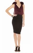 Платье Karen Millen L черное с бардо KM70185 - изображение 1