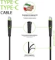 Кабель синхронізації Intaleo CBFLEXTT1 Type-C to Type-C 1.2 м 18 Вт Чорний (1283126504082) - зображення 2