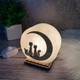 Соляна лампа - Нічник HealthLamp Котики на Місяці з регулятором яскравості в Подарунковій упаковці - зображення 4