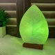 Соляна лампа - Нічник HealthLamp Зелений Листочок з регулятором яскравості в Подарунковій упаковці - зображення 1