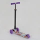 Самокат трехколесный Best Scooter MAXI А 24664/779-1313 Колеса PU светятся Графити фиолетовый - изображение 3