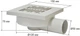 Трап для душа горизонтальный REDI SG15JPP/E225004 с пластиковой решеткой 150х150 мм с выпуском 50 мм - изображение 4