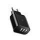 Сетевое зарядное устройство блок питания Baseus Mirror Lake Intelligent 3 USB порта дисплей Черный - изображение 5