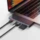 USB-хаб Baseus Type-C to USB 3.0 x 2/SD/TF/Type-C PD для MacBook Pro Grey (CAHUB-K0G) - изображение 2