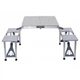 Алюминиевый стол для пикника раскладной со 4 стульями Folding Table 85х67х67 см (Серебристый) (IM 46620) - изображение 2