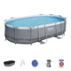 Овальный каркасный бассейн Bestway 56448 Power Steel Frame Pool (488х305х107 см) - изображение 2