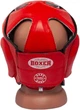 Шлем тренировочный каратэ Boxer Элит L 0.8 мм кожвинил Красный (2036-01R) - изображение 2
