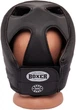 Шлем тренировочный каратэ Boxer Элит L 0.8 мм кожвинил Черный (2036-01BLK) - изображение 2