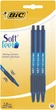Набор шариковых ручек 3 шт автоматических BIC Soft Feel Clic Grip Синих, пишущий узел 1мм (70330133723) - изображение 1