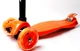 Детский трехколесный самокат Scooter MAXI со светящимися колесами, Orange - изображение 3