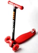 Детский трехколесный самокат Scooter MAXI со светящимися колесами, Red - изображение 1