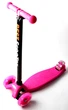 Детский трехколесный самокат Scooter MAXI со светящимися колесами, Pink - изображение 1