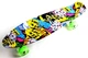 Пенни борд (Penny Board) 22" "Fish" со светящимися колесами и рисунком, Joker - изображение 1