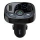 FM-трансмітер модулятор Baseus + АЗУ T-Typed Bluetooth FM Launcher 3,4 A 2USB black (CCTM-01) - зображення 2