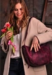 Сумка женская кожаная "Круассан" Виноград BlnkntBN-BAG-12-vin - изображение 4